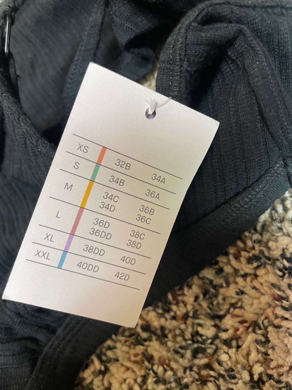 Auden Nursing Unlined Black Ribbed Racerback Bralette Sz S | NWT - Picture 5 of 5